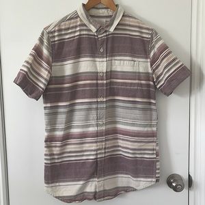 On the Byas Men’s Short Sleeve Button Up Shirt!